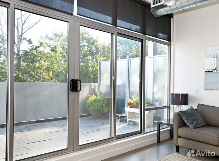 Стеклянные перегородки для зонирования