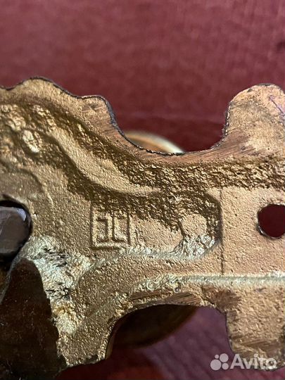 Дверные ручки СССР бронза с накладкой