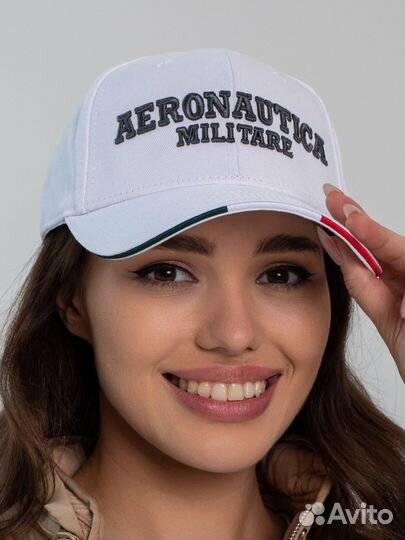 Кепка бейсболка женская белая Aeronautica