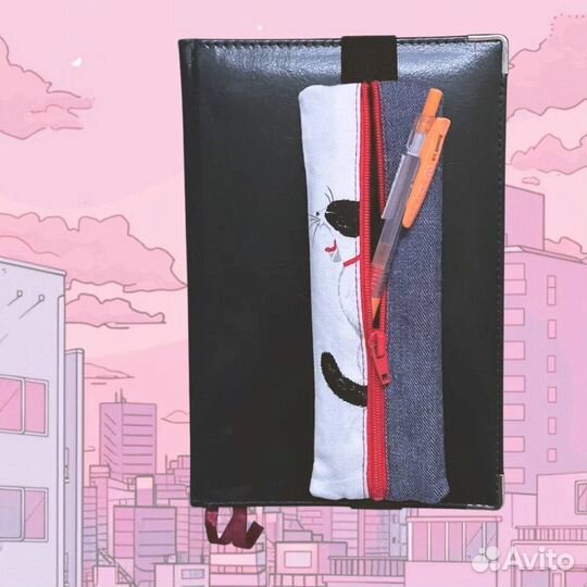 Пенал на резинке ручная работа