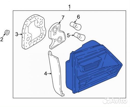 В наличии фонарь внутренний левый VW Teramont