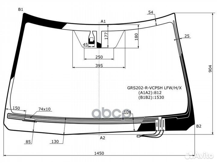 Стекло лобовое с обогревом щеток + дд toyota CR