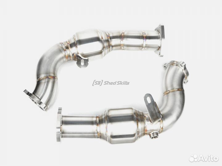 Audi 3.0 tfsi Downpipe С пламегасителем