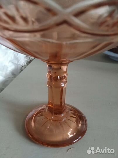 Ваза для фруктов на ножке СССР