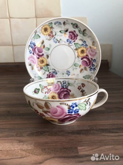 Чайная пара из сервиза «Розы»