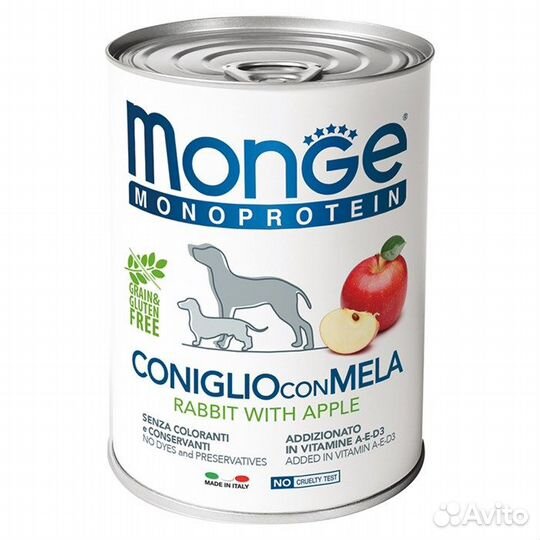 Корм для собак Monge Dog Natural Monoprotein Fruit