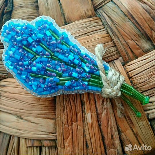 Нежная брошь Лаванда