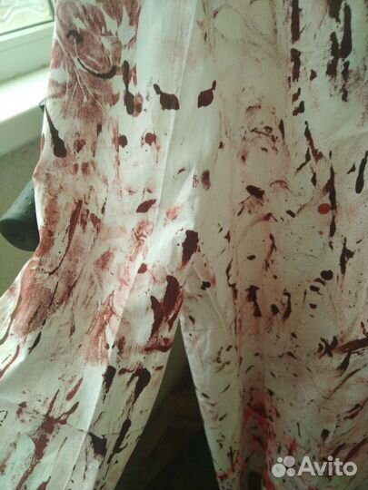 Медицинский халат на Хеллоуин ткань хлопок