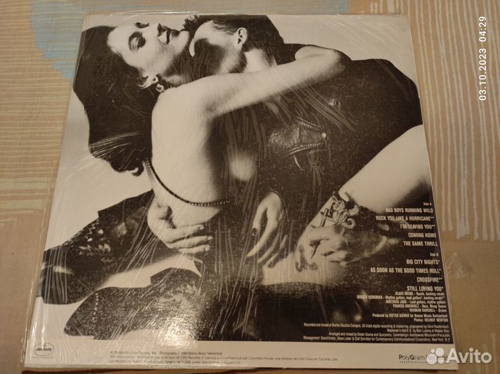 Scorpions Love AT First Sting pc 1984 Canada