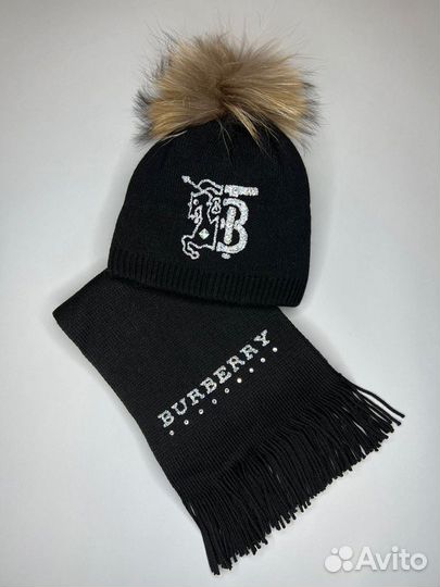 Шапка с шарфом для девочек TB