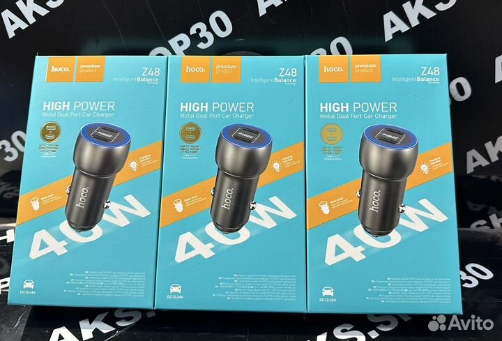 Автомобильная зарядка с быстрым зарядом PD20w