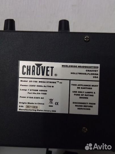 Стробоскоп chauvet st-750 mega strobe iii