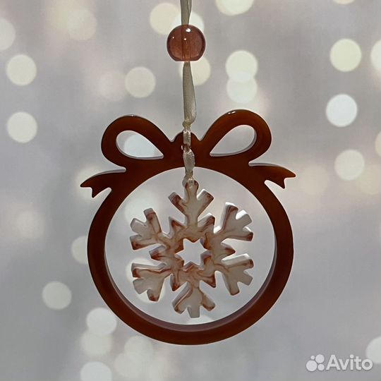 Набор елочных игрушек из эпоксидной смолы 4