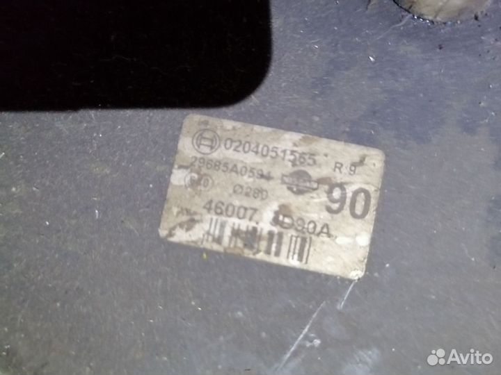 Вакуумный усилитель Nissan Qashqai цилиндр