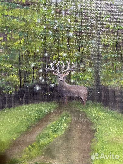 Картина «Олень в лесу»