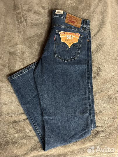 Мужские джинсы levis 501 индиго