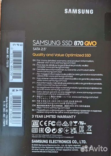 SSD диск Samsung 1TB новый