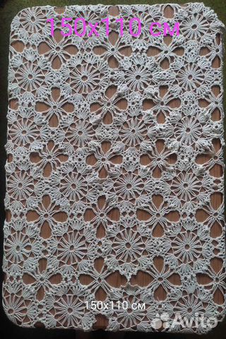 Вязаная скатерть крючком
