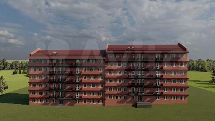 2-к. квартира, 45 м², 6/6 эт.