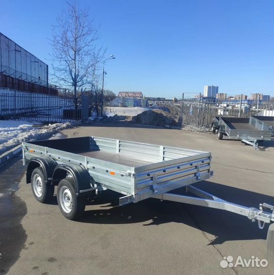 Двухосный прицеп 31.022 с тентом 150. Для техники