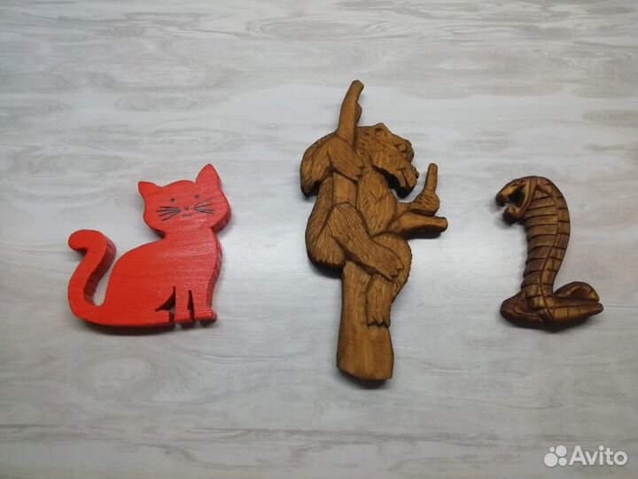 Магнит на холодильник, деревянные пазлы, ключницы