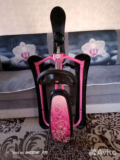 Детский снегокат двухместный