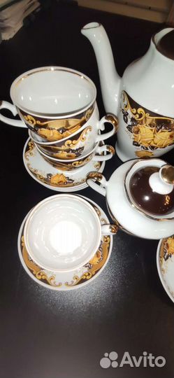 Чайно-кофейный сервиз RPR Рижский фарфоровый завод