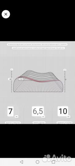 Подушка ортопедическая с эффектом памяти