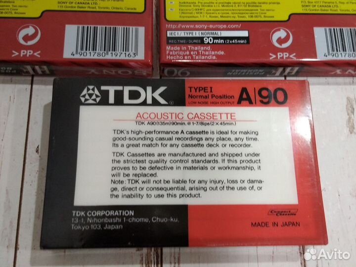 Аудиокассеты Sony, TDK новые