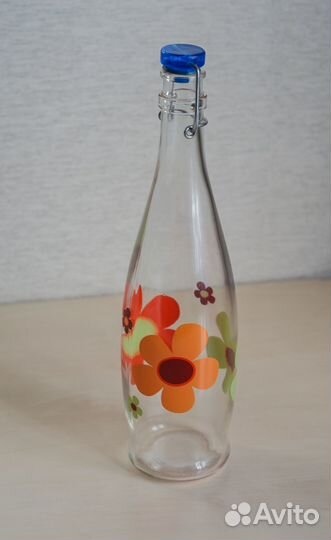 Бутылка декоративная с пробкой новая