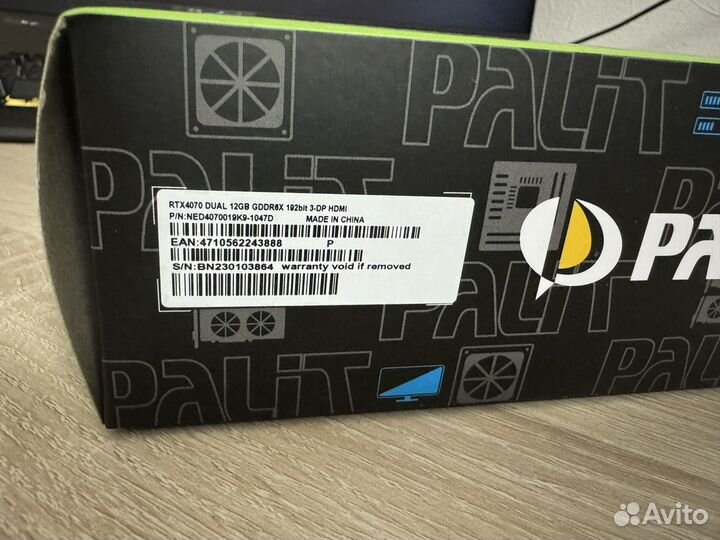 Видеокарта rtx 4070 Palit Dual