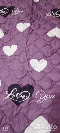 Постельное белье евро с одеялом