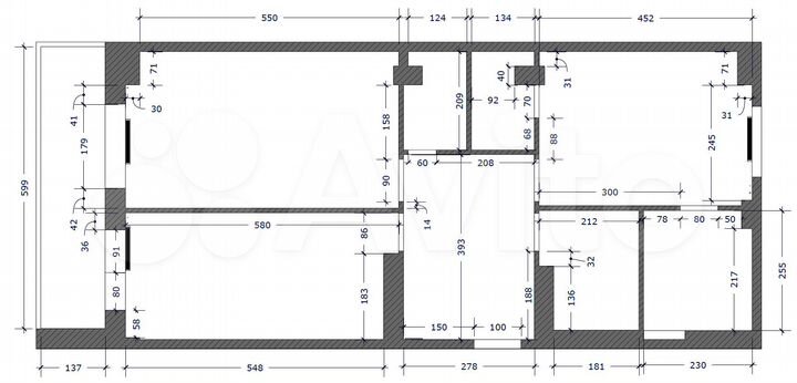 2-к. квартира, 74,8 м², 4/12 эт.