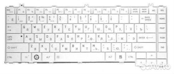 Клавиатура Toshiba Satellite L745D белая, OEM