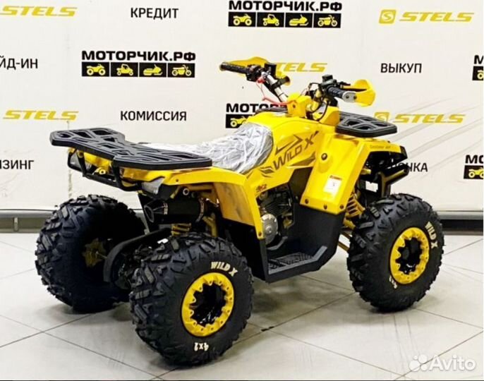Детский квадроцикл MotoLand ATV 125 wild Х желтый