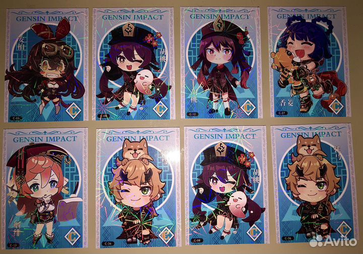 Коллекционные карточки геншин