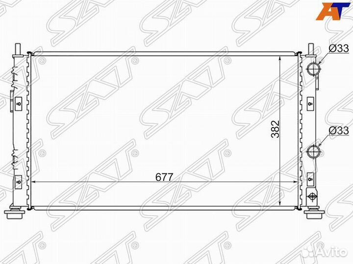 Радиатор Chrysler Sebring 00-06 / Dodge Stratus 00-06