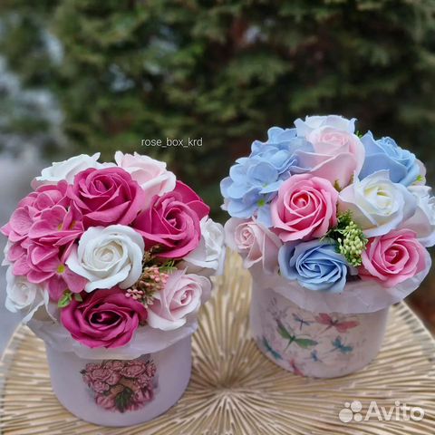 Букет из мыльных роз, подарок на 8 марта