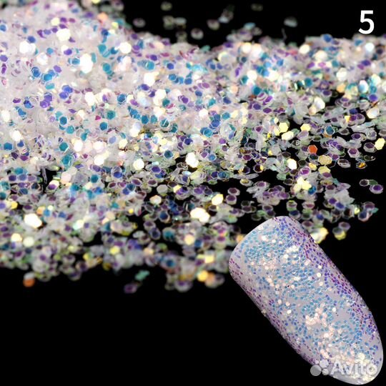 Продаю голографические блестки для ногтей