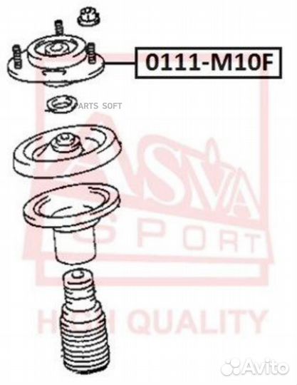 Asva 0111-M10F Опора амортизатора