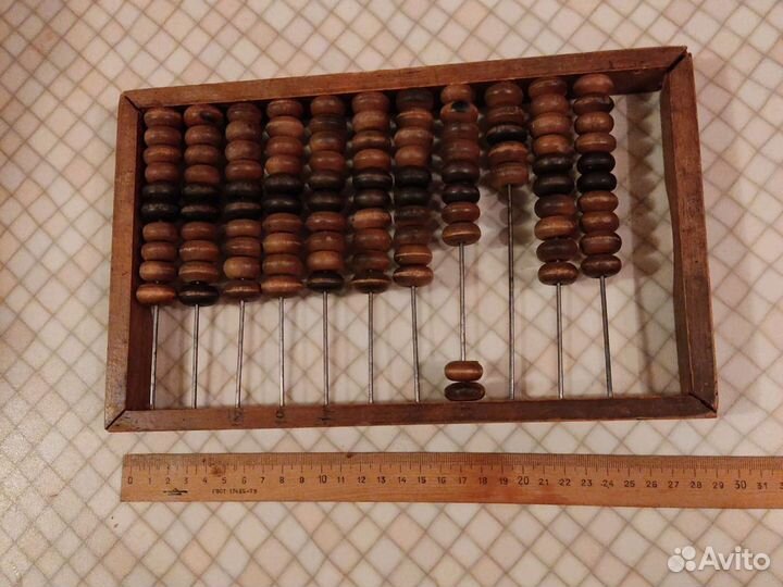 Счеты деревянные СССР 28 на 17 см