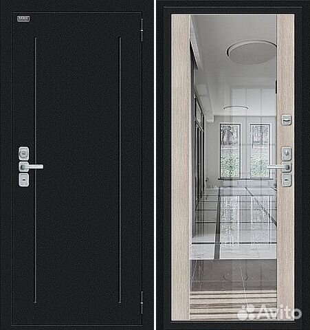 Дверь Глори Букле черное / Cappuccino