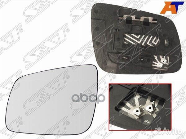 Полотно зеркала mitsubishi lancer X 07-17 LH сф