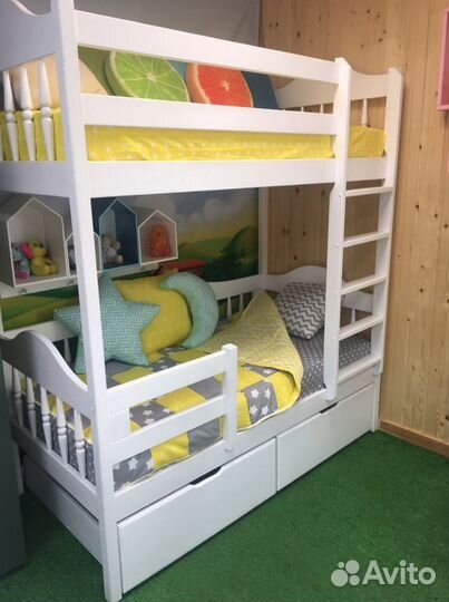 Детская кровать для двоих экологичная