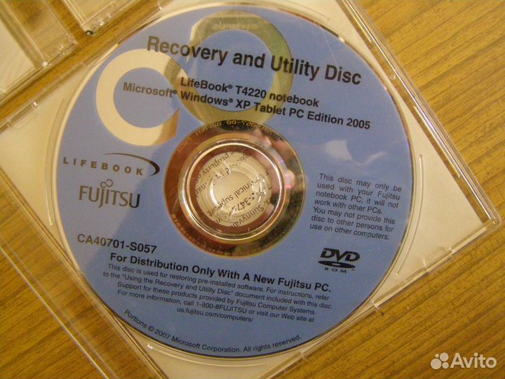 3 диска фирменных программ Fujitsu LifeBook T4220