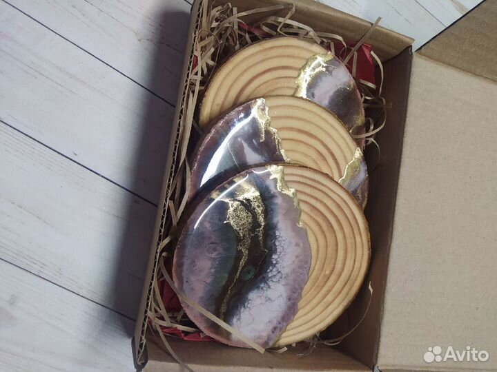 Подстаканники, подсвечники из эпоксидной смолы и