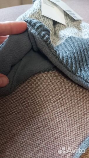 Бронь. Шапка и варежки hm 98-104 на флисе новые