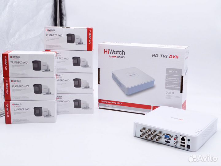 Уличные видеокамеры HiWatch 5Mpx с регистратором