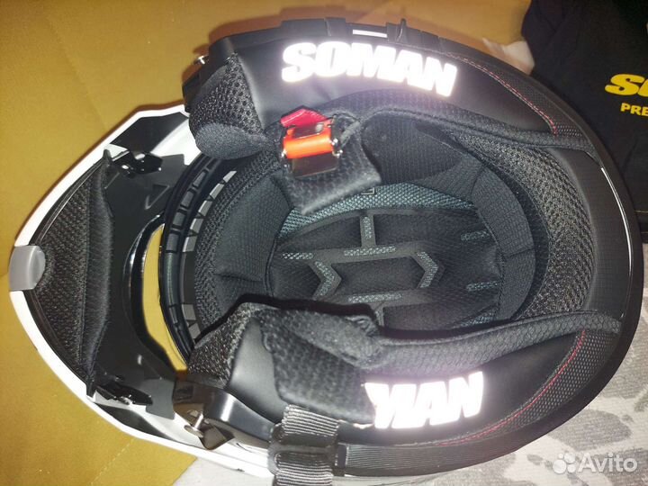Мотошлем Soman-премиум,модул 3XL-4XL,63-64-66-68cm