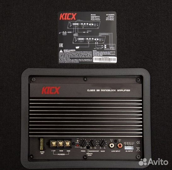 Сабвуфер kicx gt305bpa